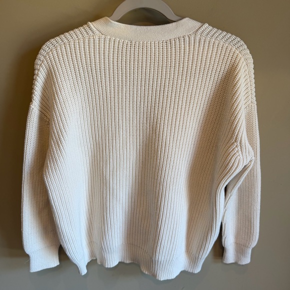 Jenni Kayne Cropped Organic Cotton Cardigan Oatmeal - Picture 5 of 7